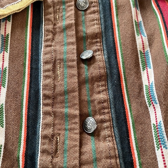 Lucky & Blessed aztec print button down - Picture 2 of 6
